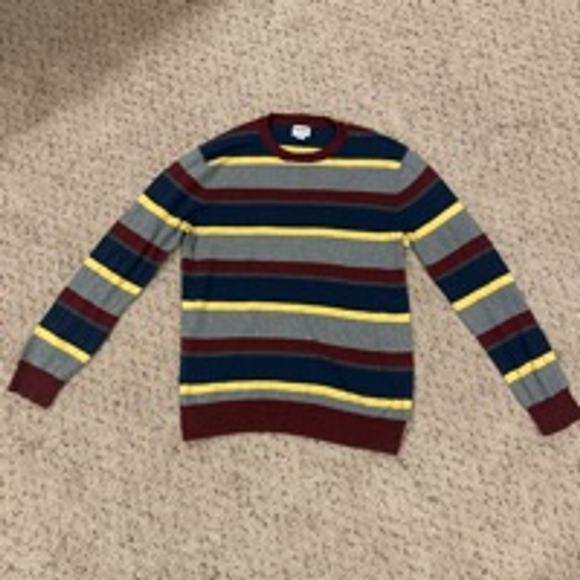 Old Navy Other - Men's Old Navy Striped Sweater Size M Burgundy Gray